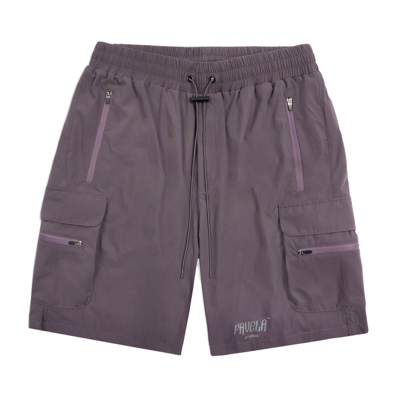 Volume 0X: Deep plum charcoal Reworked Cargo Shorts