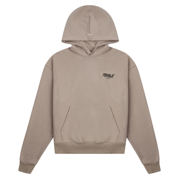 Reworked Classics : Taupe Logo-Print Jersey Hoodie
